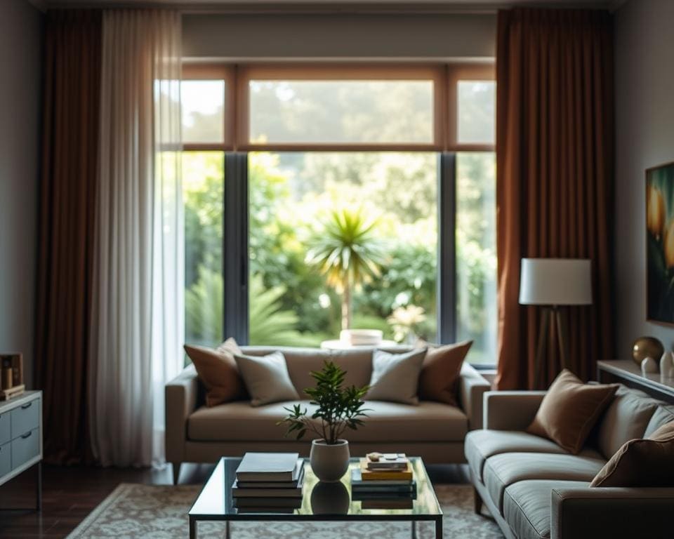 Raambekleding voor privacy en lichtregulatie