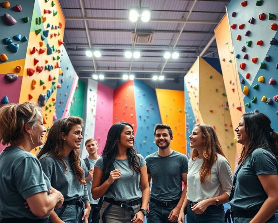 indoor klimmen vrienden