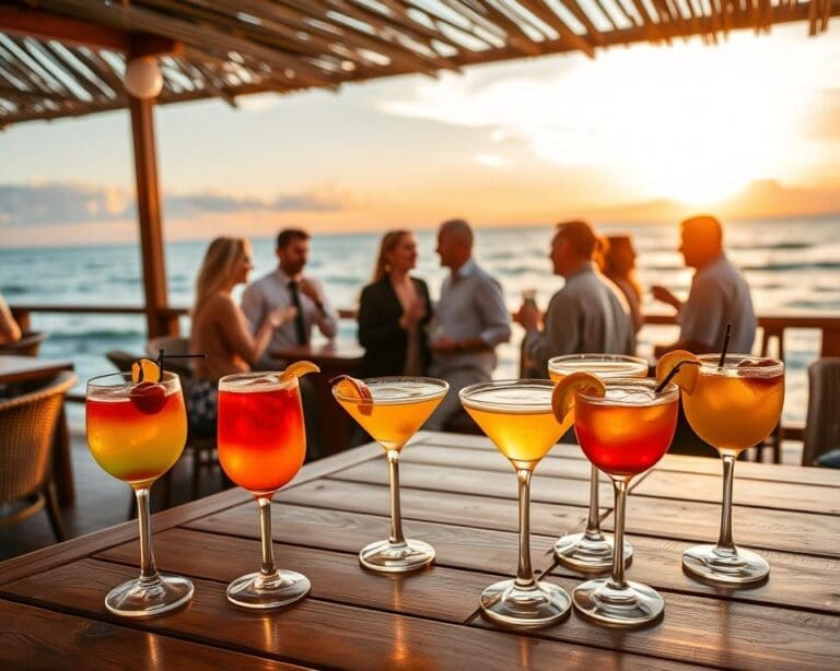 cocktails zeezicht