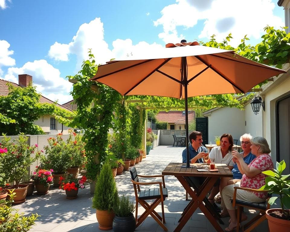 schaduw terras