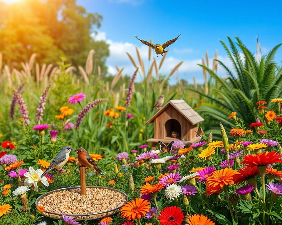 vogels in de tuin