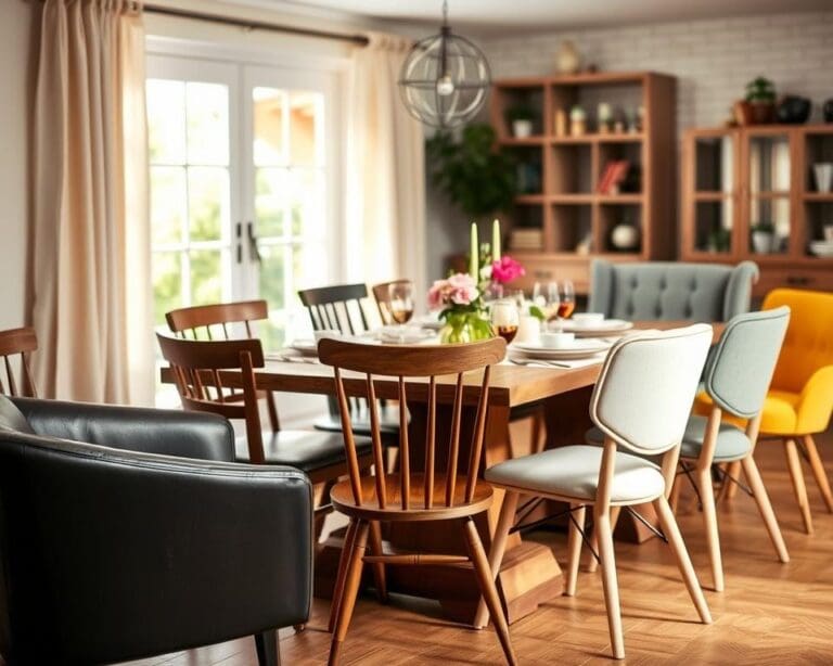 eetkamerstoelen combineren